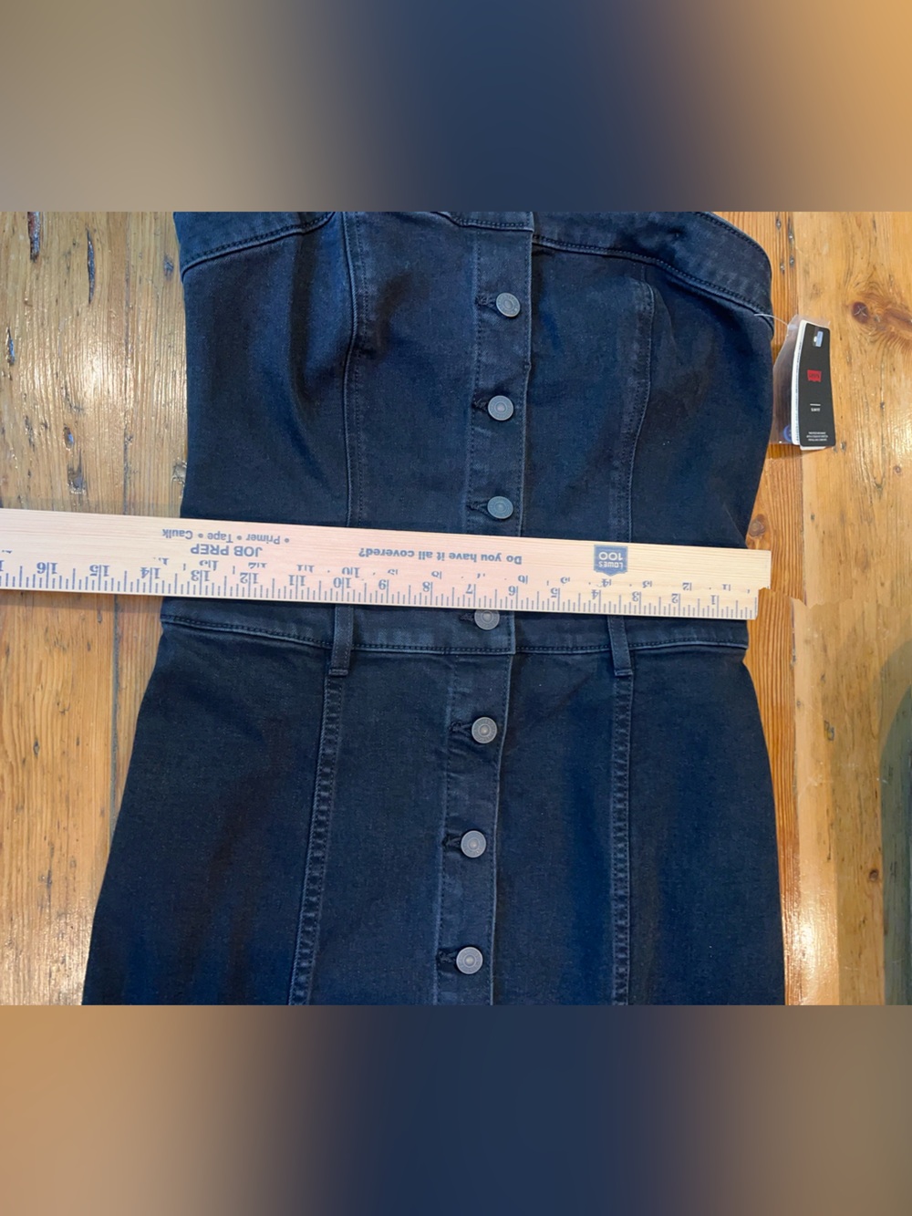 Levi’s Women's Denim Bustier Button-Front Dress Festival Coquette Girl - Picture 8 of 9